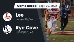 Recap: Lee  vs. Rye Cove  2022