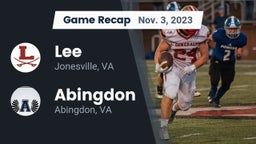 Recap: Lee  vs. Abingdon  2023