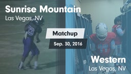 Matchup: Sunrise Mountain vs. Western  2016