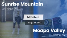 Matchup: Sunrise Mountain vs. Moapa Valley  2016