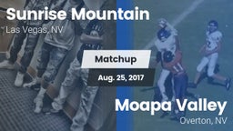 Matchup: Sunrise Mountain vs. Moapa Valley  2017