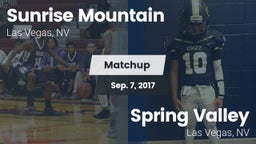 Matchup: Sunrise Mountain vs. Spring Valley  2017