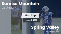 Matchup: Sunrise Mountain vs. Spring Valley  2016