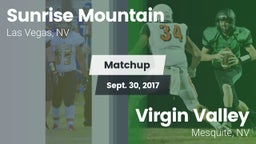 Matchup: Sunrise Mountain vs. ****** Valley  2016