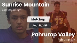 Matchup: Sunrise Mountain vs. Pahrump Valley  2018