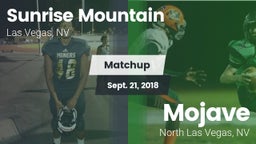 Matchup: Sunrise Mountain vs. Mojave  2018
