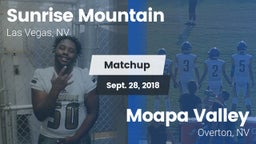 Matchup: Sunrise Mountain vs. Moapa Valley  2018