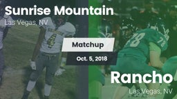Matchup: Sunrise Mountain vs. Rancho  2018