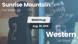 Matchup: Sunrise Mountain vs. Western  2019