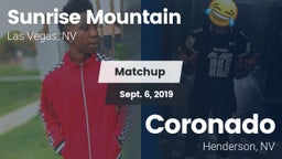 Matchup: Sunrise Mountain vs. Coronado  2019