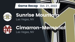 Recap: Sunrise Mountain  vs. Cimarron-Memorial  2022