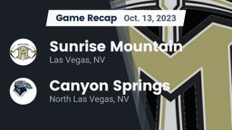 Recap: Sunrise Mountain  vs. Canyon Springs  2023