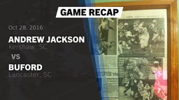 Recap: Andrew Jackson  vs. Buford  2016