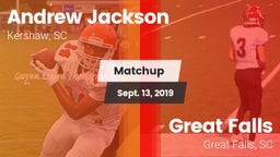 Matchup: Andrew Jackson HS vs. Great Falls  2019