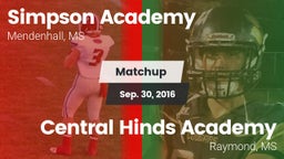Matchup: Simpson Academy vs. Central Hinds Academy  2016