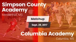 Matchup: Simpson County vs. Columbia Academy  2017