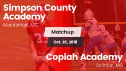 Matchup: Simpson County vs. Copiah Academy  2018