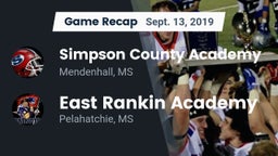 Recap: Simpson County Academy vs. East Rankin Academy  2019