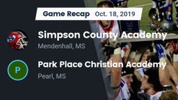 Recap: Simpson County Academy vs. Park Place Christian Academy  2019