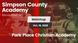 Matchup: Simpson County vs. Park Place Christian Academy  2020