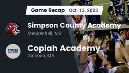 Recap: Simpson County Academy vs. Copiah Academy  2023
