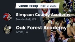 Recap: Simpson County Academy vs. Oak Forest Academy  2023