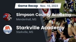 Recap: Simpson County Academy vs. Starkville Academy  2023