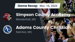 Recap: Simpson County Academy vs. Adams County Christian  2023