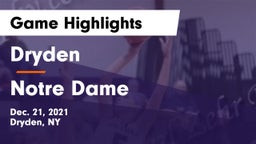 Dryden  vs Notre Dame  Game Highlights - Dec. 21, 2021