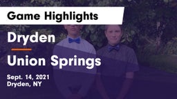 Dryden  vs Union Springs Game Highlights - Sept. 14, 2021