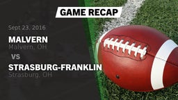 Recap: Malvern  vs. Strasburg-Franklin  2016