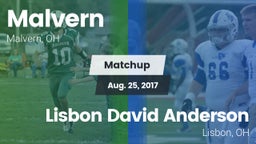 Matchup: Malvern vs. Lisbon David Anderson  2017
