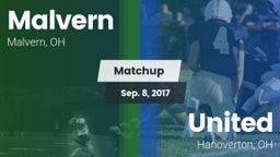 Matchup: Malvern vs. United  2017