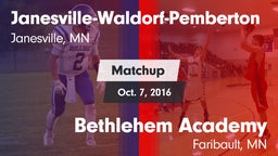 Matchup: Janesville-Waldorf-P vs. Bethlehem Academy  2016