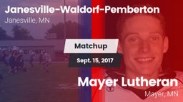 Matchup: Janesville-Waldorf-P vs. Mayer Lutheran  2017