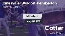 Matchup: Janesville-Waldorf-P vs. Cotter  2019
