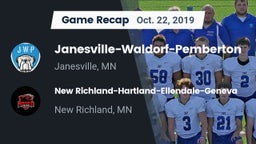 Recap: Janesville-Waldorf-Pemberton  vs. New Richland-Hartland-Ellendale-Geneva  2019