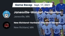 Recap: Janesville-Waldorf-Pemberton  vs. New Richland-Hartland-Ellendale-Geneva  2021
