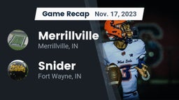 Recap: Merrillville  vs. Snider  2023