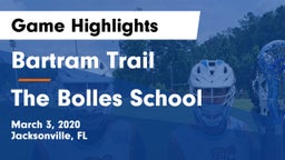 Bartram Trail  vs The Bolles School Game Highlights - March 3, 2020