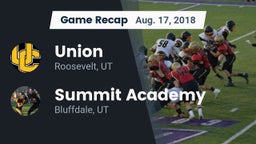Recap: Union  vs. Summit Academy  2018