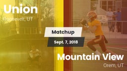 Matchup: Union vs. Mountain View  2018