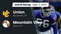 Recap: Union  vs. Mountain View  2018