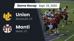 Recap: Union  vs. Manti  2020