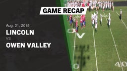 Recap: Lincoln  vs. Owen Valley High 2015