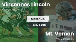Matchup: Vincennes Lincoln vs. Mt. Vernon  2017
