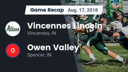 Recap: Vincennes Lincoln  vs. Owen Valley  2018
