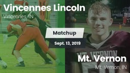 Matchup: Vincennes Lincoln vs. Mt. Vernon  2019