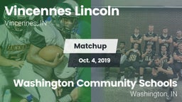 Matchup: Vincennes Lincoln vs. Washington Community Schools 2019