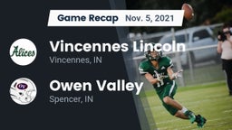 Recap: Vincennes Lincoln  vs. Owen Valley  2021